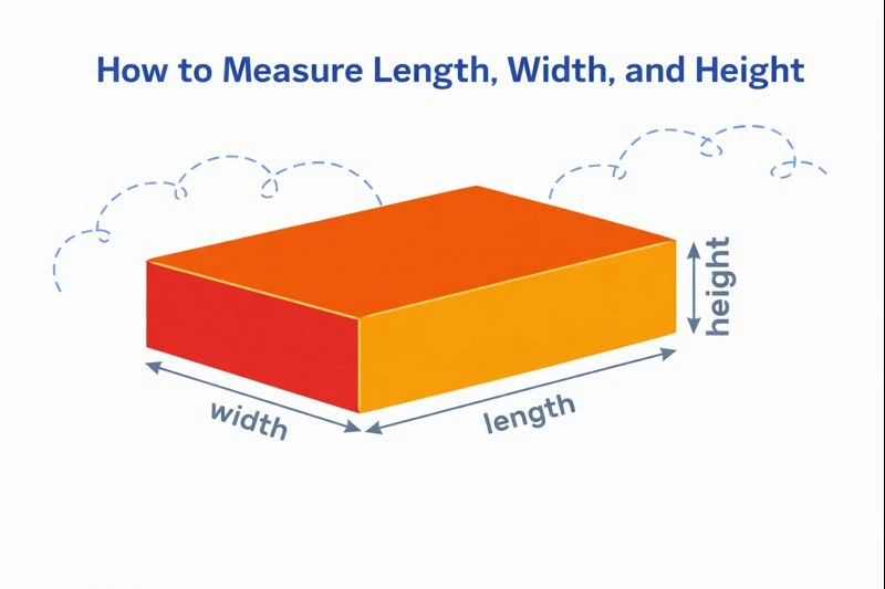 How to measure length, width, and height