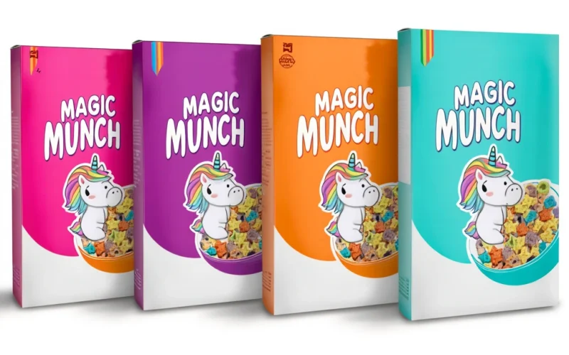 custom colorful cereal boxes